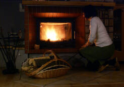 Fireplace basket with jute lined 71