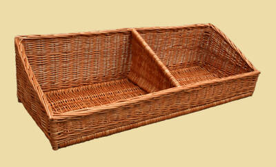 Display basket with partition 100x40